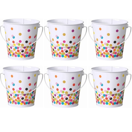Teacher Created Resources Confetti Bucket, Desk Organizer, 6PK 20972